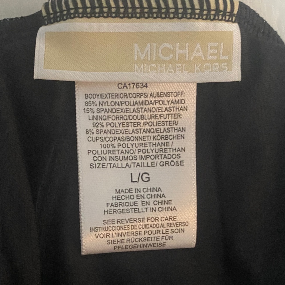 Michael Kors Black Lace-Up bikini top size large - Picture 10 of 10